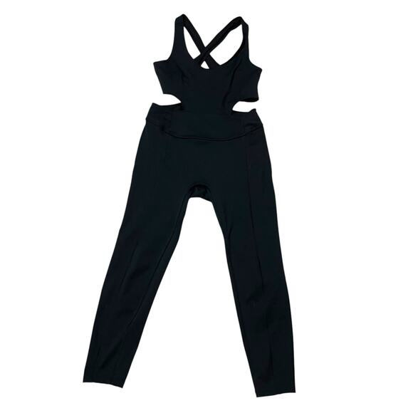 Free People Movement Back it Up Jumpsuit - Black - Medium - Picture 2 of 12